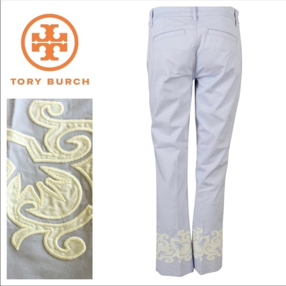 *NWT* TORY BURCH ‘Adrienne’ cropped chino pants - Picture 2 of 7